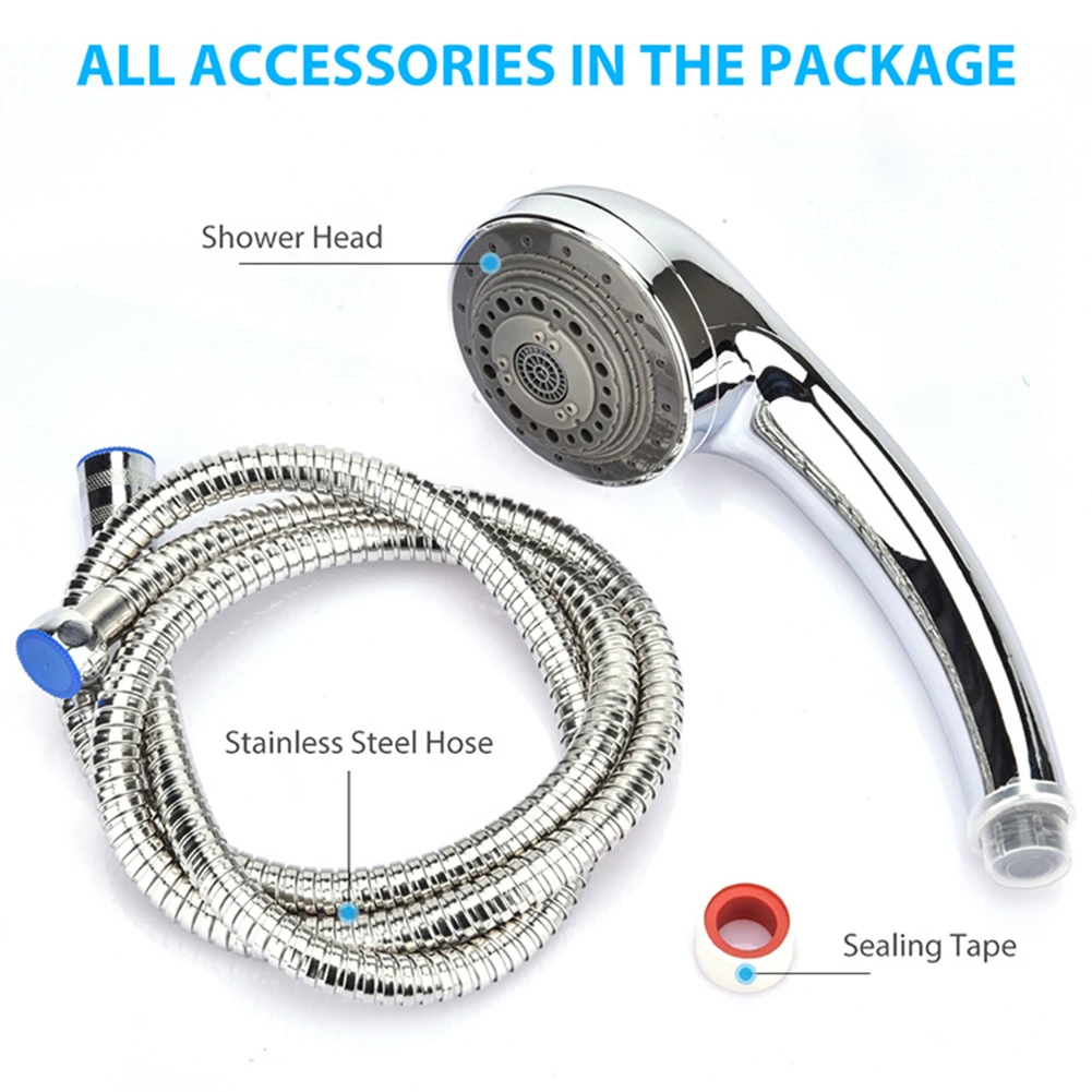 

Mode Nozzle Shower Sprayer Shower Head HandHold Rainfall Jet Spray High Pressure Powerful Massage Shower Head With Pipe Relaxing