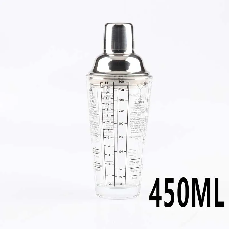 1 шт. 450 мл со шкалой из нержавеющей стали стеклянный миксер бытовой 2019NEW