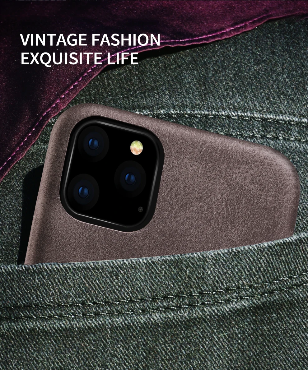 Для iPhone 11 Pro Max чехол, X-Level роскошный винтажный кожаный чехол для iPhone 11 Pro 5,8/6,1 чехол для задней панели Hoesje