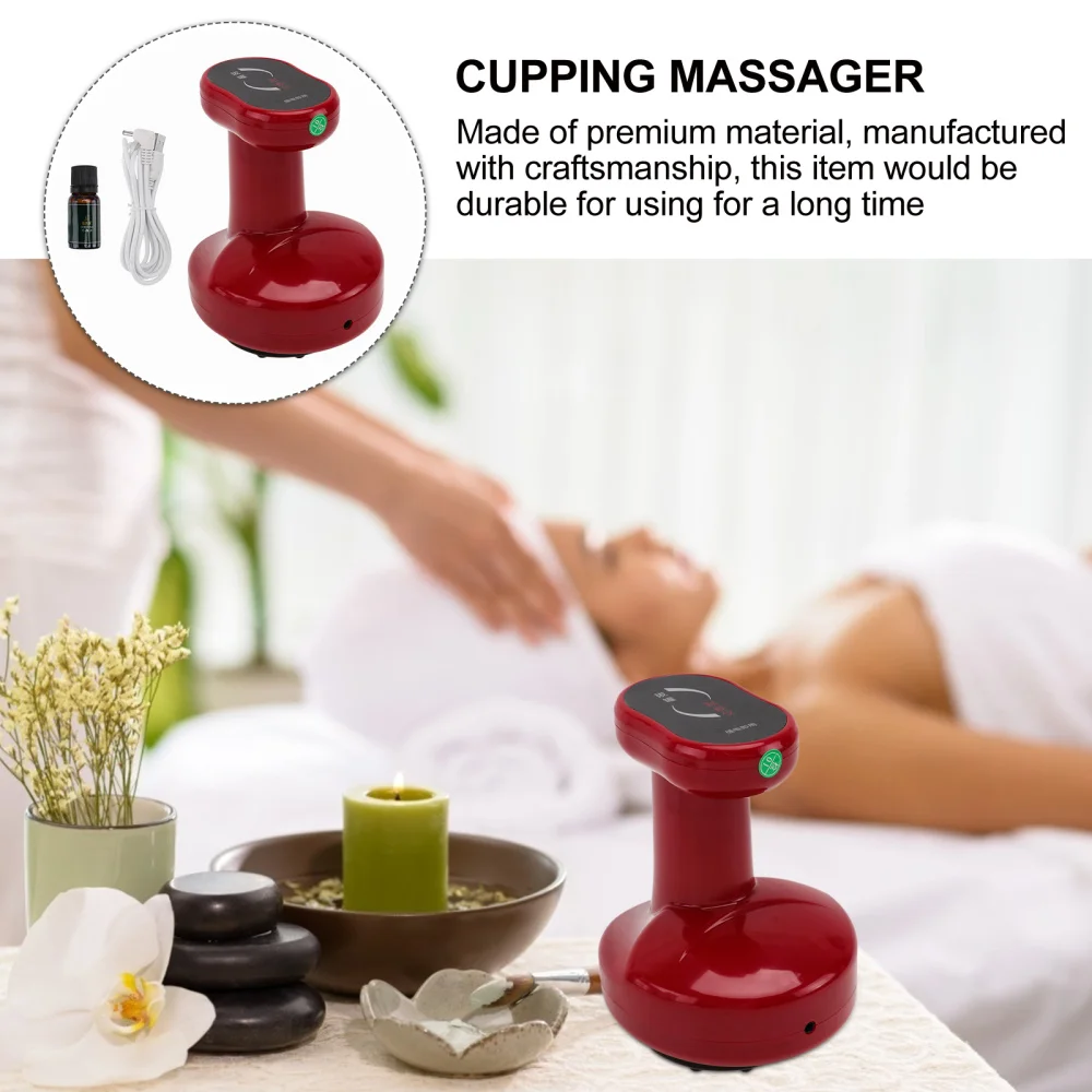 

Durable Electric Scrapping Massager and Cupping Therapy Tool (Red)