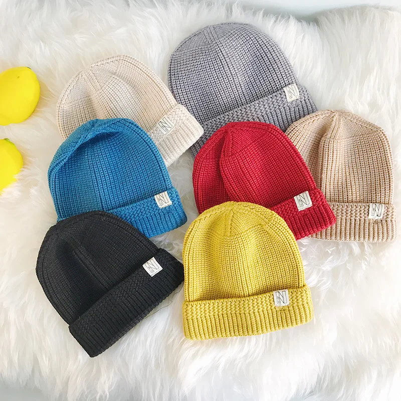 

knitted hat Women Men melon skin hat men Crochet Winter Caps Brimess Hip Hop caps Solider Cap