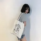 Женская Холщовая Сумка Goth Dark, Готическая Экологически чистая многоразовая складная сумка на плечо в стиле Харадзюку