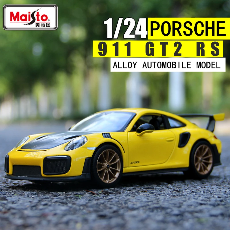 911 GT2 RS Bburago 1:24 Porsche 718 BOXSTER имитация сплава Модель автомобиля ремесла украшение Коллекция игрушек инструменты подарок - Цвет: 911 GT2 RS