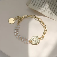 2020south korea new golden irregular baroque beaded bracelet geometric tassel bracelet jewelry gift bracelet ladys party