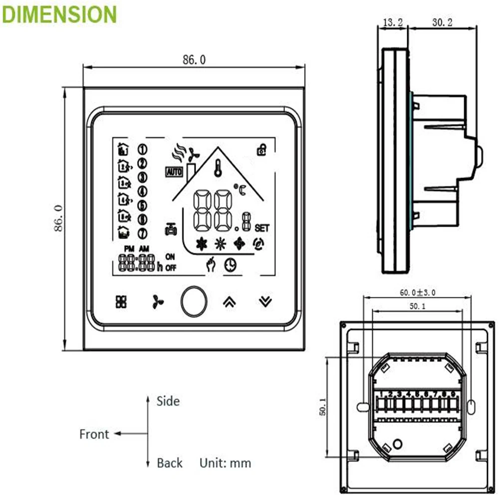 Умный кондиционер термостат регулятор температуры MODBUS Коммуникационный для