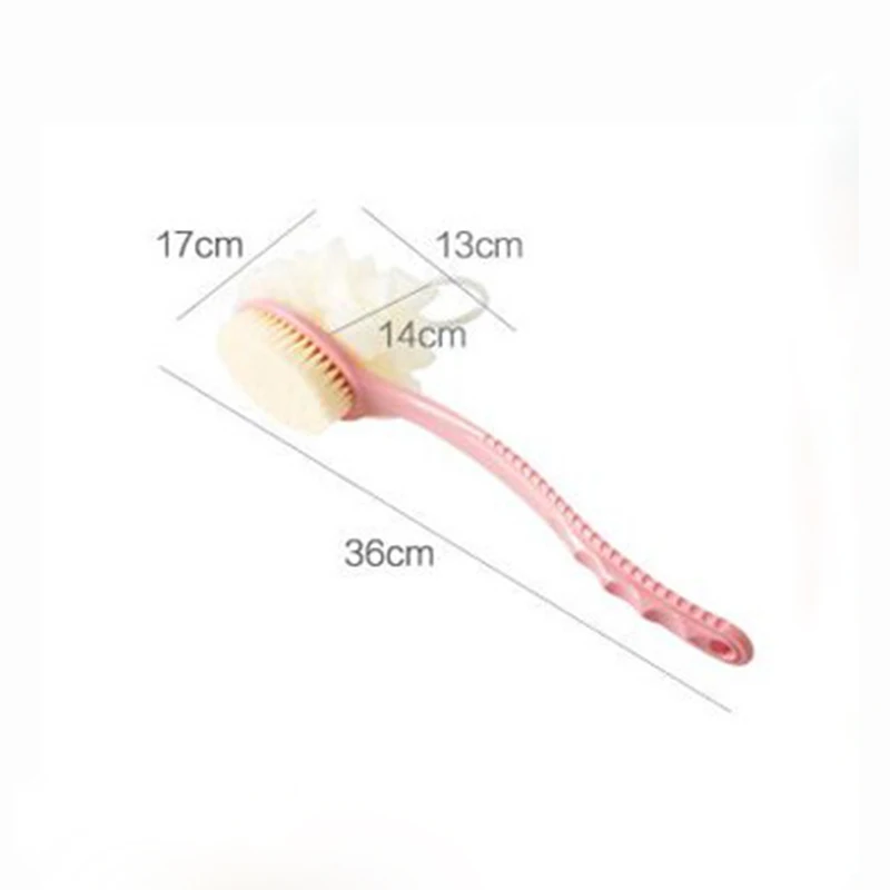 Взрослая щетка для ванны Задняя мягкая меховая с длинной ручкой Цветочная два в