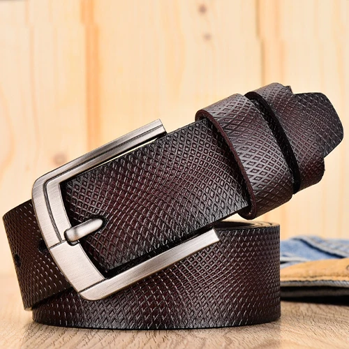 9262B2Brown leather male belts for men high quality cow genuine leather luxury strap male belts fashion pin buckle men belt causal 9262 - Цвет: 9262B2Brown