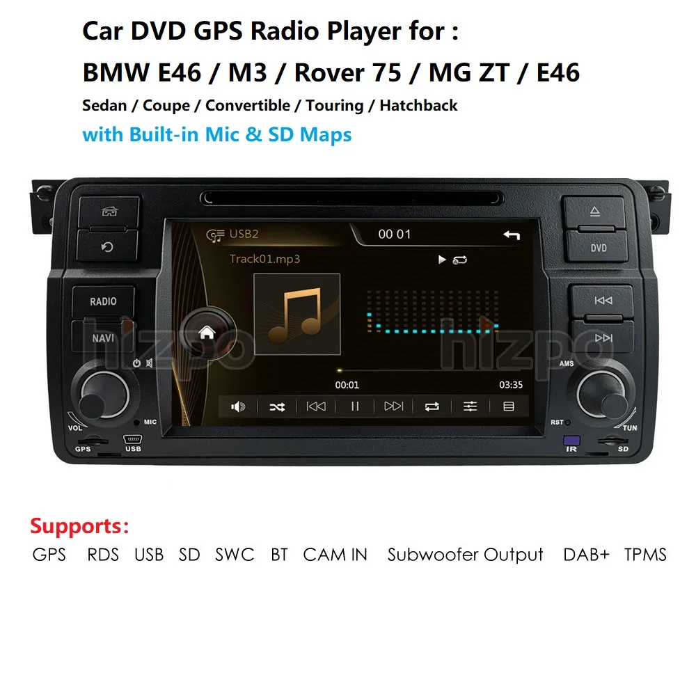 Автомобильный мультимедийный плеер DAB + автомобильное радио DVD GPS для BMW E46 M3 325 3er 318