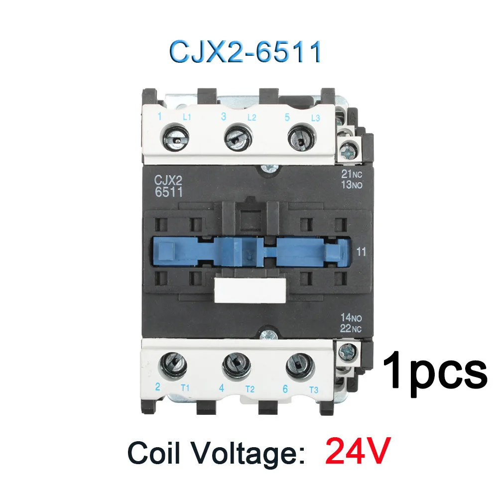 6511-24V LC1-D AC Контактор стартера мотора реле CJX2-4011 CJX2-5011 CJX2-6511 CJX2-8011 Применение с Поплавковый выключатель 3P+ 1 НЗ 24V 12V 220V - Цвет: 6511-24V