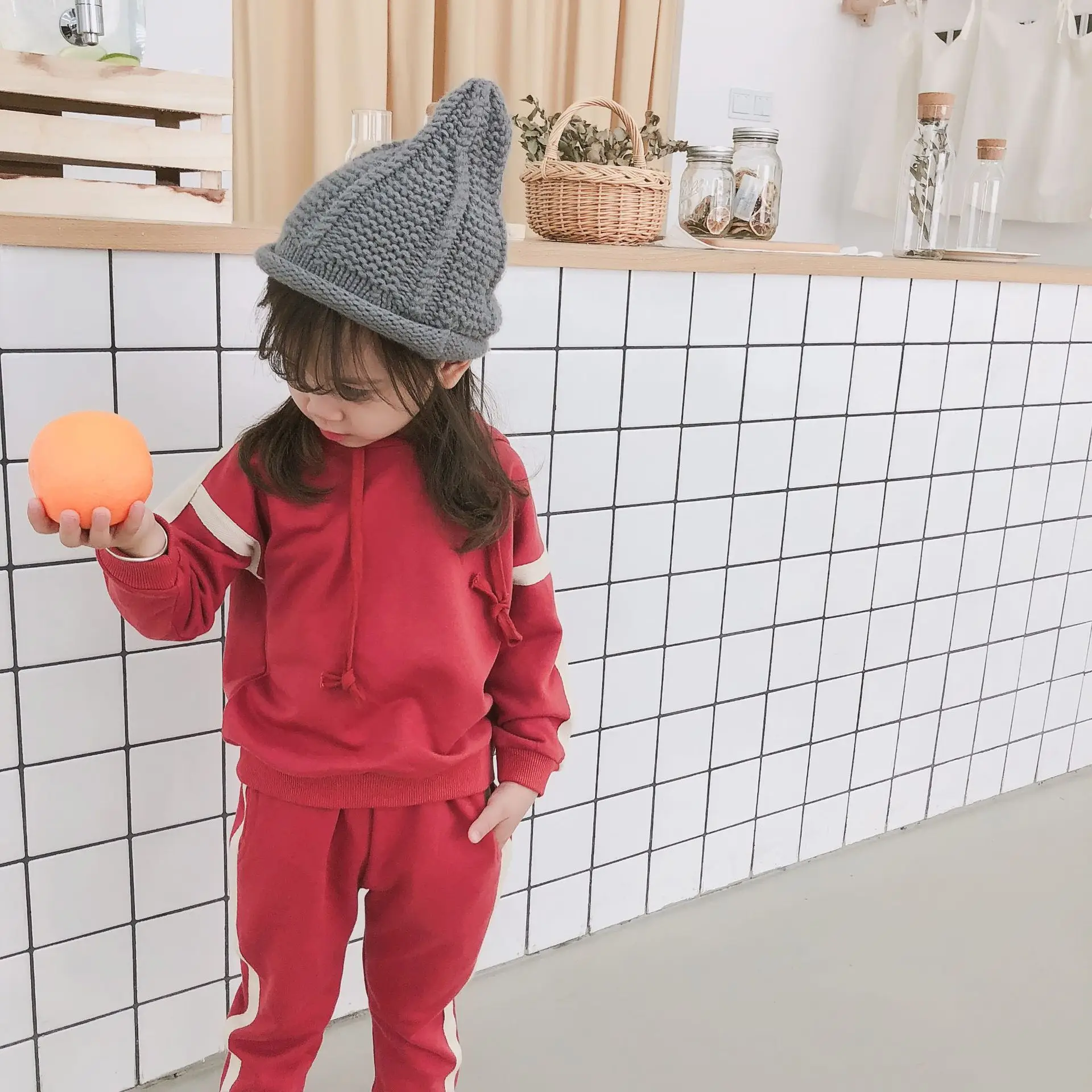 Осень 2019 модные повседневные спортивные костюмы для мальчиков и девочек детские