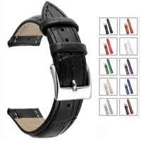 comfortable cowhide genuine leather watch strap 12141618202224 mm watch pin buckle band soft wrist belt bracelet tool