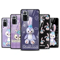 stellalou rabbit for xiaomi redmi note 10 pro max 10s 9t 9s 9 8t 8 7 pro 5g luxury tempered glass phone case cover