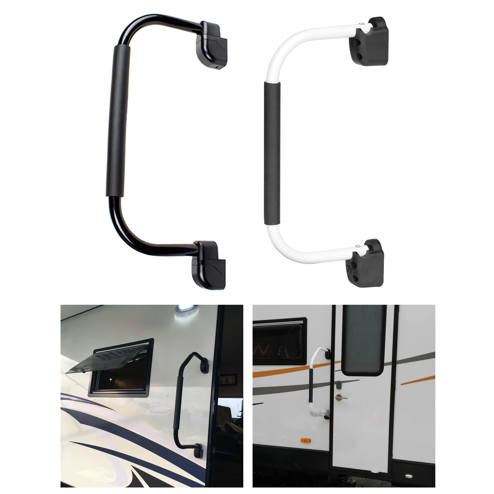 

Metal Folding Lend-A Grab Handle Assist Railing for RV Camper Easy Install