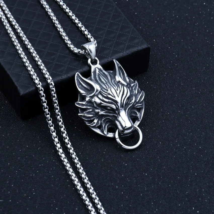 Орнамент хип хоп Подвески в форме волчьей головы ожерелье стиле панк стильные