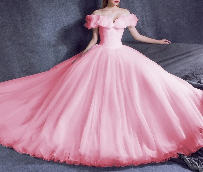 

Long Organza Wedding Dresses for Bride 2021 Off Shoulder Sleeveless Ball Gown Bridal Dress vestido de noiva