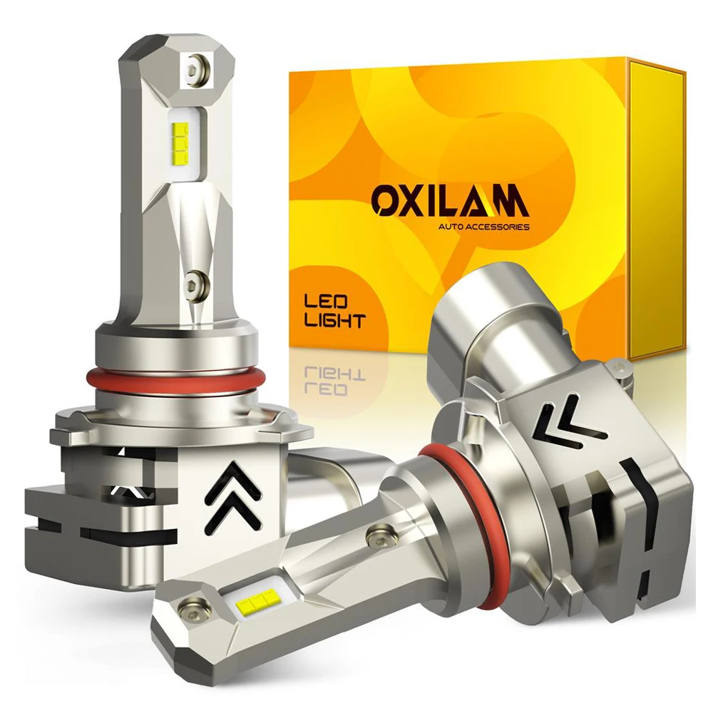 

OXILAM 2Pcs 12000Lm Car LED Headlight HB3 9005 ZES LED Car Head Lights Bulb Automotive Lamp Turbo Headlamp 6000K White 12V 24V