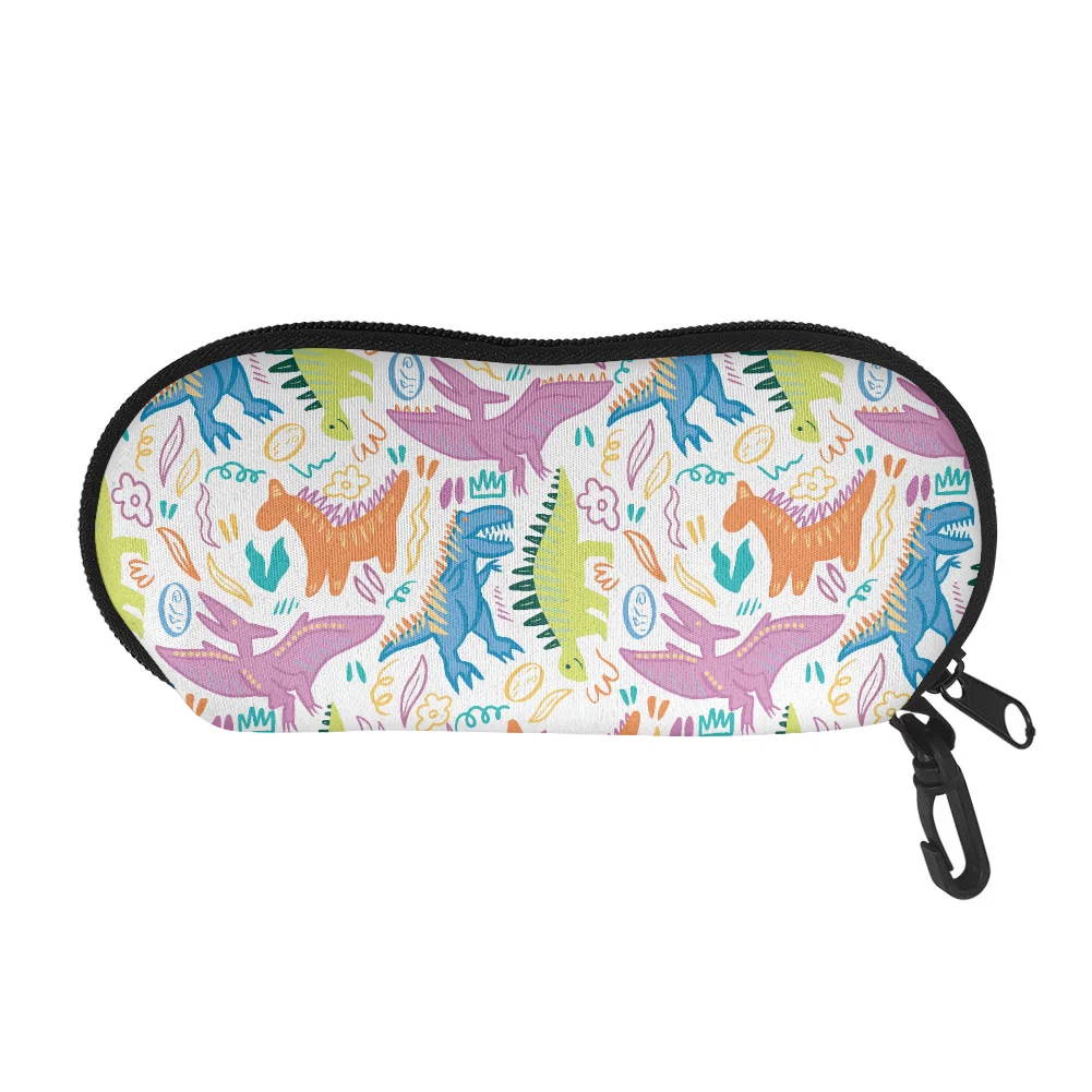 

Чехол для очков с мультяшным принтом животных, динозавров, стильный Чехол для очков для девочек и мальчиков, дорожный Портативный Карманный...