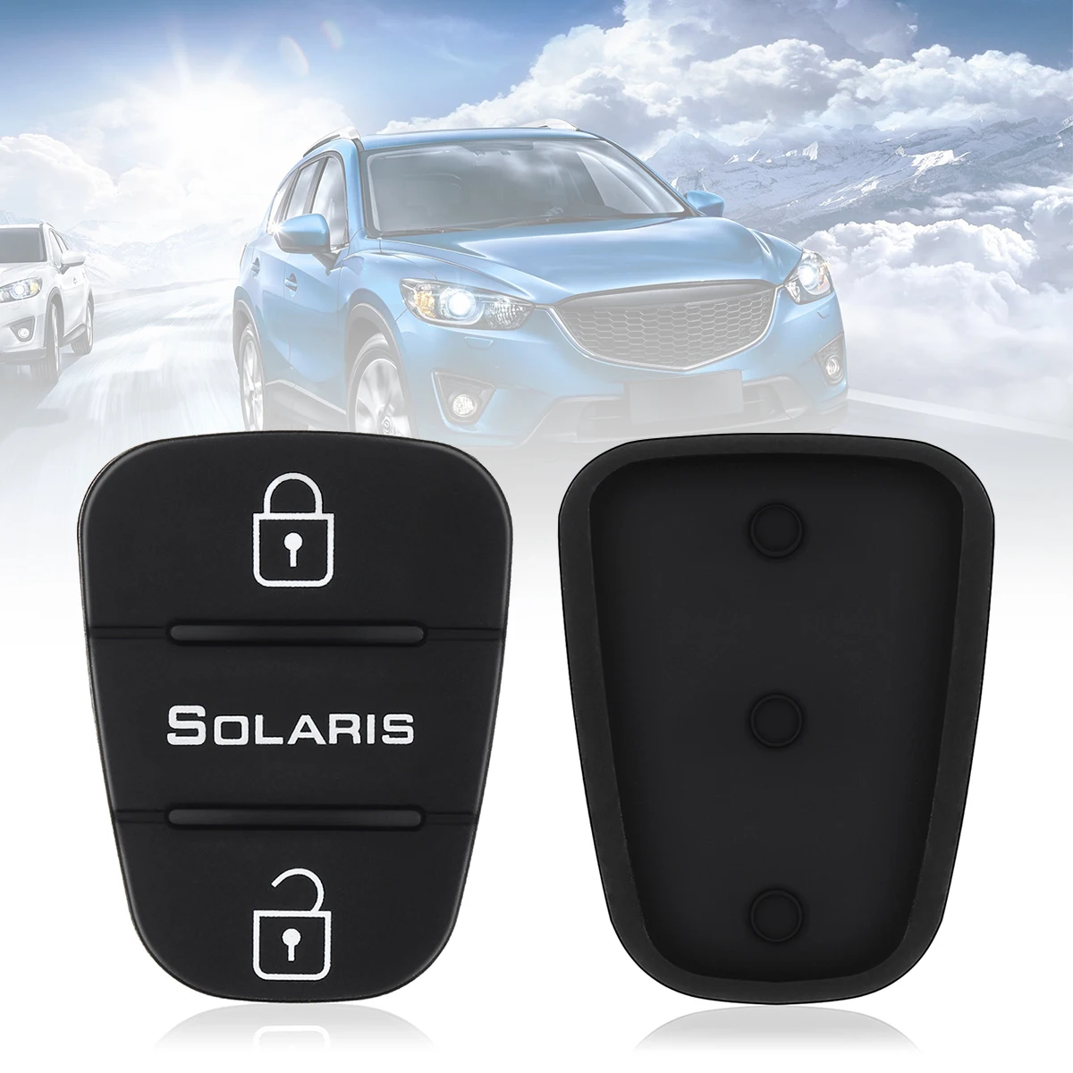 

1 шт. резиновая накладка, сменная вставка, подходит для Hyundai Solaris Accent Tucson l10 l20 l30 Kia Rio Ceed, флип-пульт дистанционного управления, автомобильный ключ