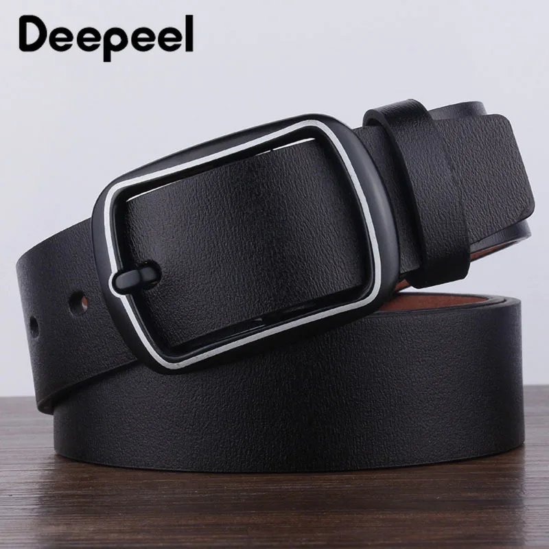 Deepeel 1 шт. 3 7*110 см в винтажном стиле Цвет Черный Мужская кожаный ремень с пряжкой DIY