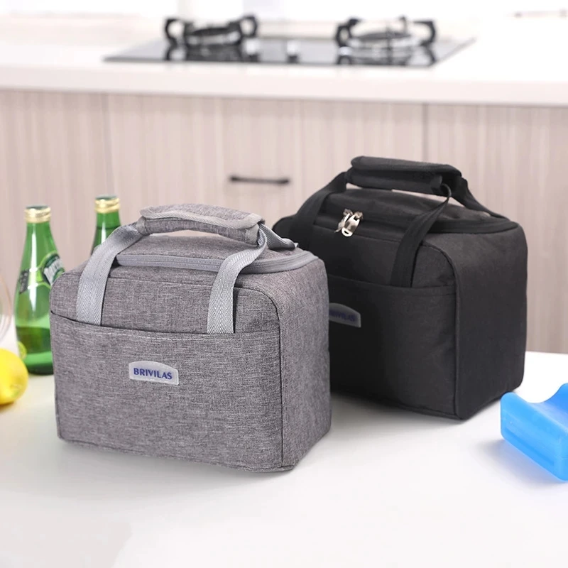 Новый Термоизолированный Ланч-бокс, сумка-холодильник, сумка для еды, контейнер для ужина, школьные сумки для хранения еды, переносные сумки...
