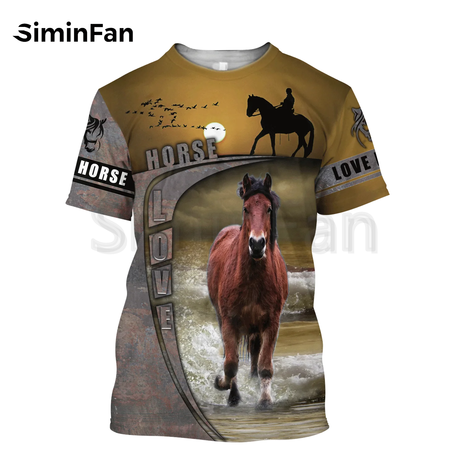 

Mens Casual T-Shirts Love Horse 3D Printed Unisex Harajuku Tshirt Summer Hot Tees Sportswear HipHop Women Tops Streetwear 01