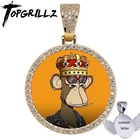 TOPGRILLZ заказное фото NFT ожерелье для цифрового искусства и криптоарта пара кулон хип-хоп персонализированные ювелирные изделия могут на заказ буквы