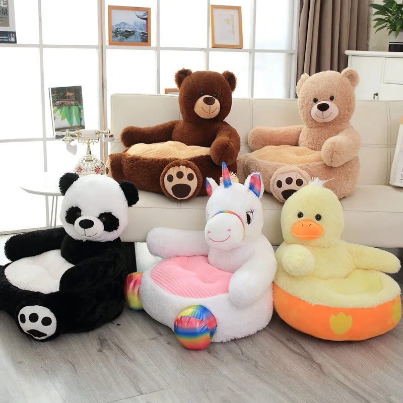 Детское диванное кресло-подушка для ленивых мультяшных животных сиденье девушек