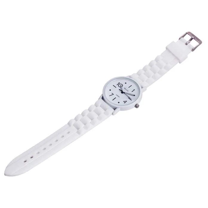 

Quartz Watch Simple Numerals Scale Stainless Steel Dial Silicone Strap Woman's Watch Wristwatch Femme Relojes Para Mujer