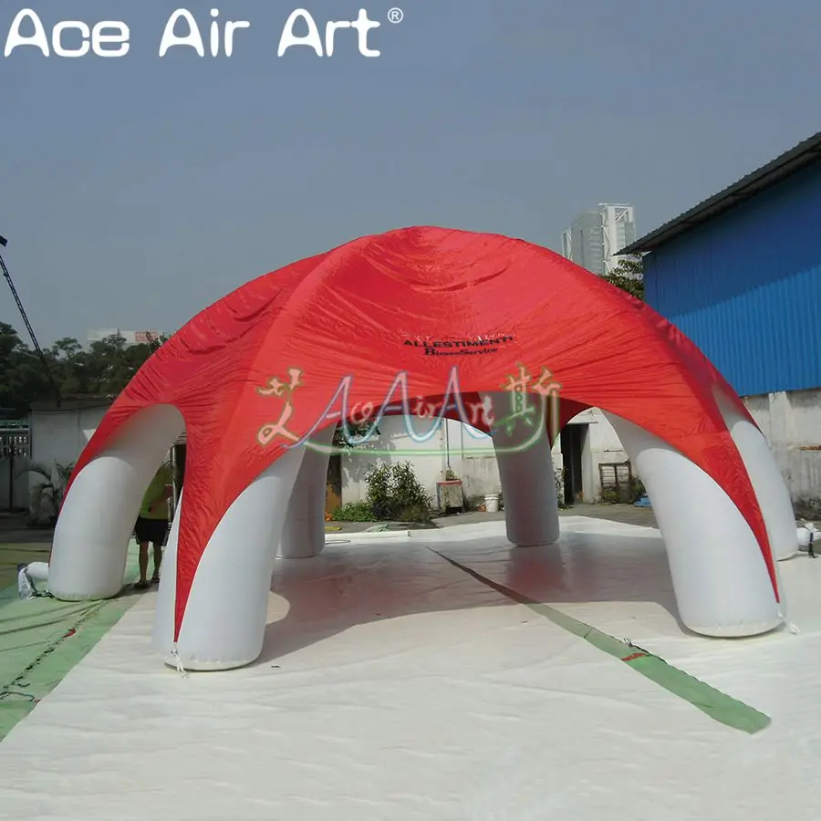 

8m Diameter With 6 Legs Red Cover Cloth Inflatable Spider Tent For Advertising With Advertising Logo