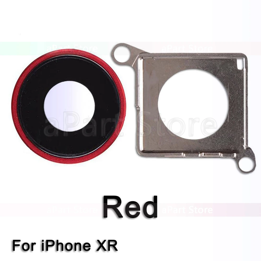Для iPhone X Xs Max XR сапфировое стекло задняя камера стекло объектив кольцо Крышка Оригинальная Запасная часть - Цвет: XR Red