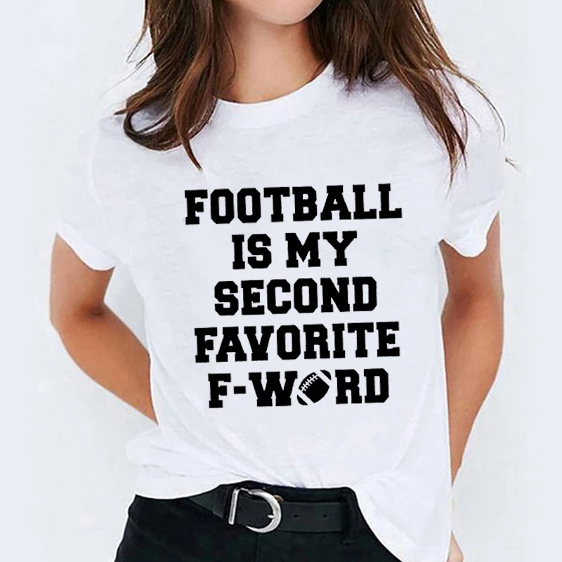 Женская футболка с буквенным принтом День Игры милая футбольная Бейсбольная