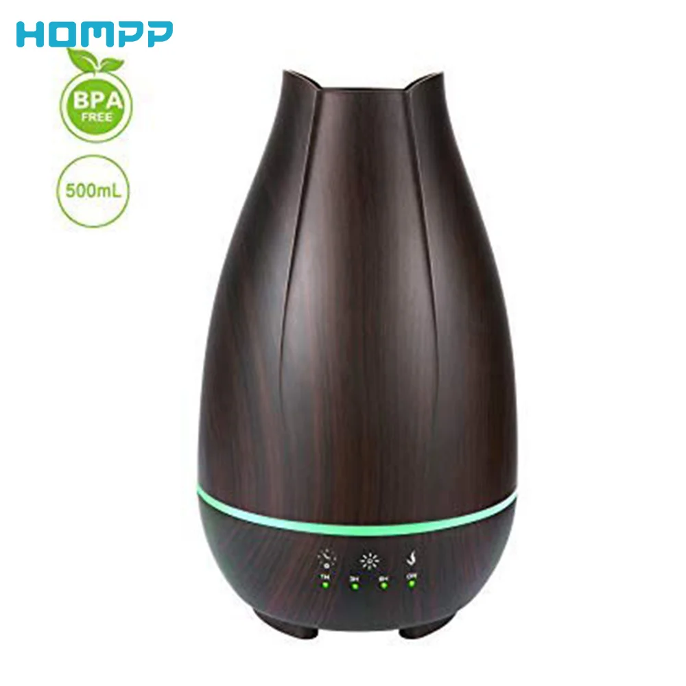 

Aroma Oils Diffuser 500ml Humidifier Ultrasonic Nebulizer Fragrance Humidifier Electric Lamp 7 Colors LED for Room Office Yoga