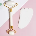 Горячая Распродажа натуральный нефритовый ролик-массажер для ухода за кожей лица Натуральный камень для похудения массажный инструменты для ухода за лицом для подбородок, шея Красота инструменты для ухода за кожей