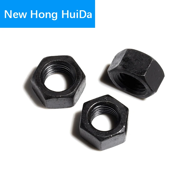 Черная углеродистая сталь Шестигранная гайка с метрической резьбой M2 M2.5 M3 M4 m5 m6 m8