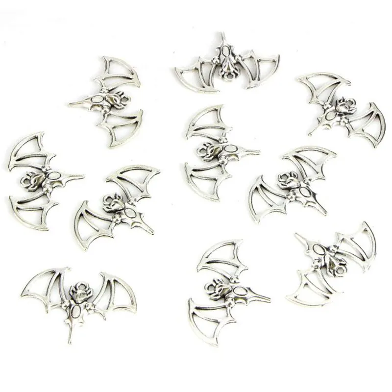 Buy 10PCS Vintage Metal Bat Charms DIY Fashion Accessories Pendant for Jewelry Making Earrings Bracelet on