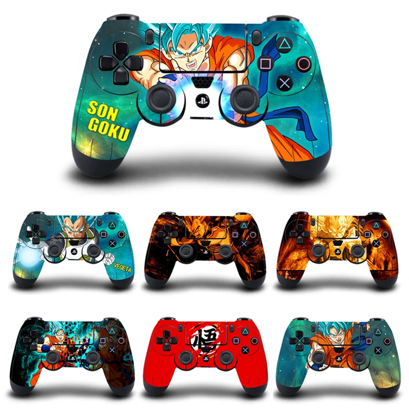 2 шт./лот Dragon Ball защита для кожи наклейка для Playstation 4 PS4 Pro тонкий контроллер геймпад виниловая наклейка s