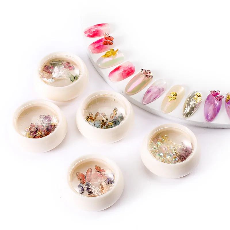 

Украшение для ногтей в виде трехмерной бабочки из акриловой смолы ручной работы