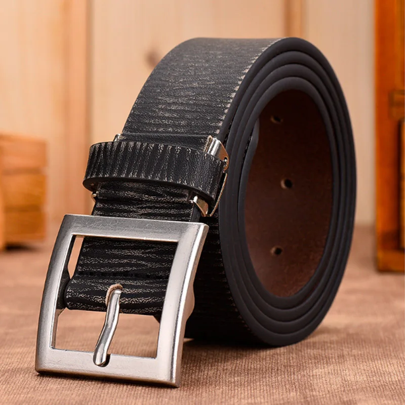 high quality Men's Genuine leather pin buckle belt for male  belt for men