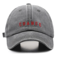 baseball cap all match retro cowboy washed letter hat shade sunscreen soft top tide hats unisex