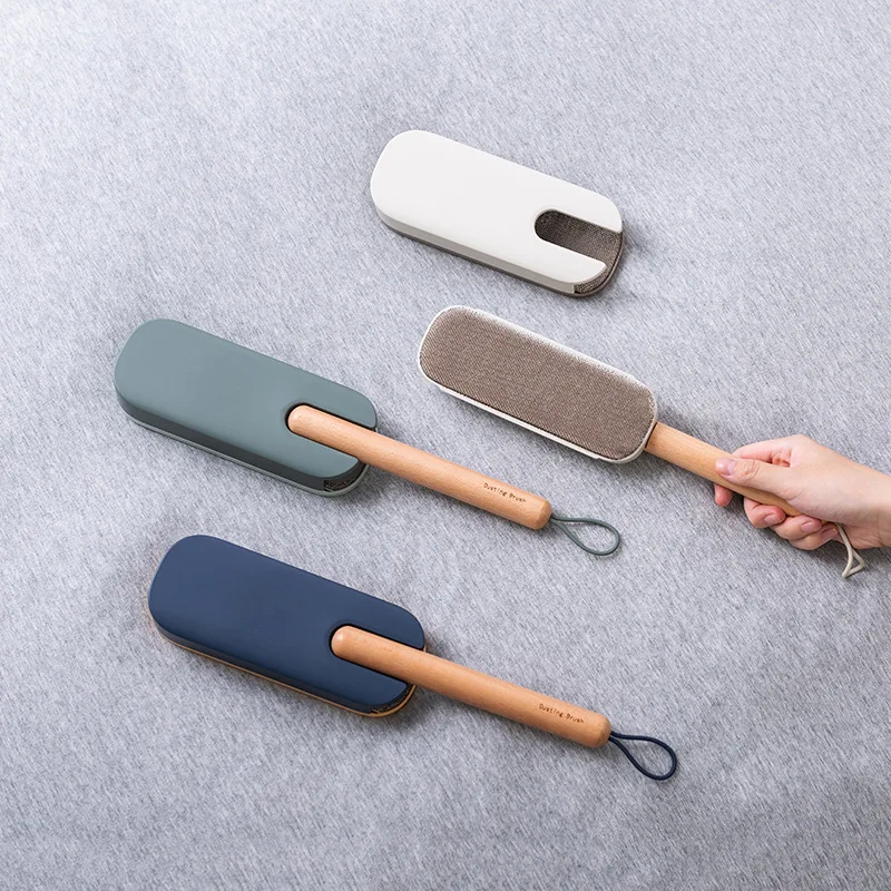

Hair Cleaning Brush Reusable Wooden Handle Dust Brush Sofa Clothes Bed Portable Durable Dust Brushs Household Cleaning Tools