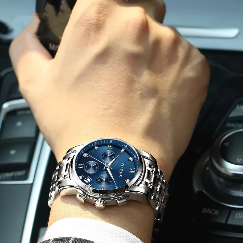

2020 Men's Watch Men's Black Dial Chronograph Waterproof Quartz Watch Casual Fashion Men's Pointer Stainless Steel Watches