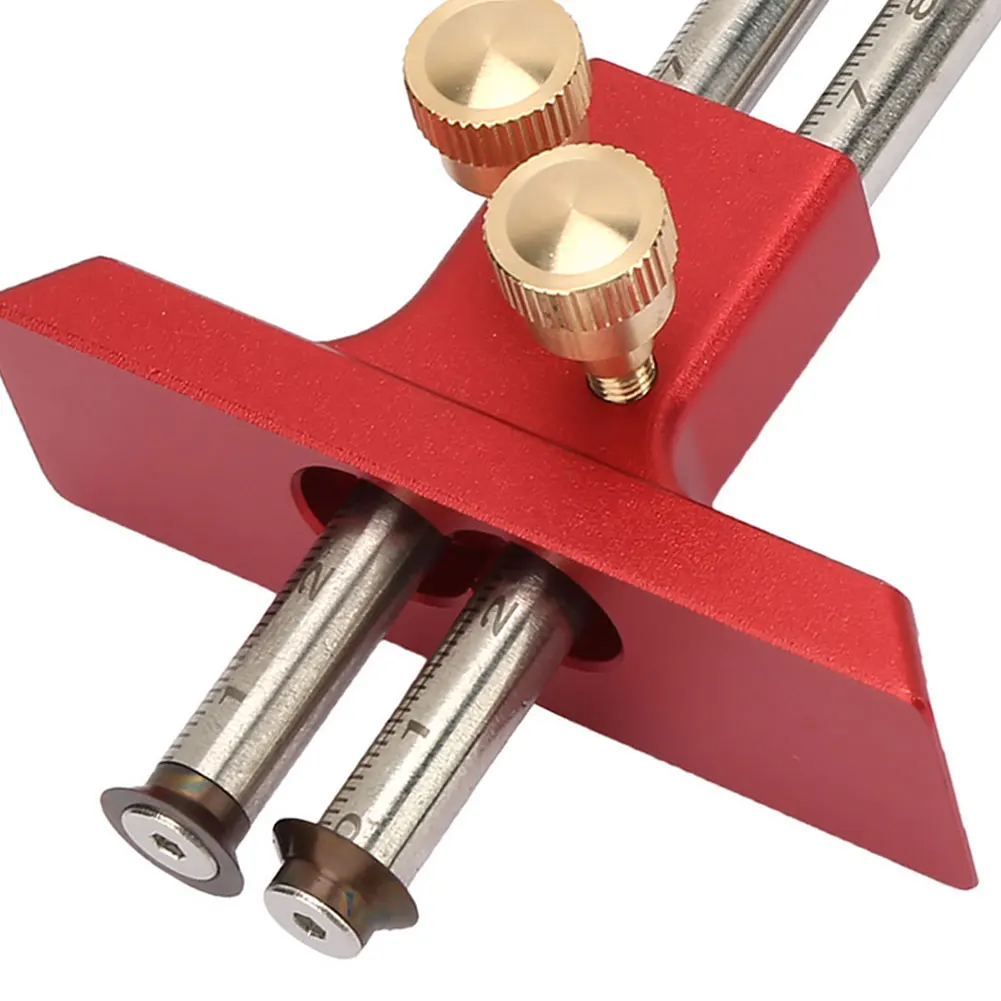 

Stainless Steel Woodworking Marking Gauge European Double Head Mortise Gauge Scribe Blade Scriber Ruler Wooden Scribe-Line