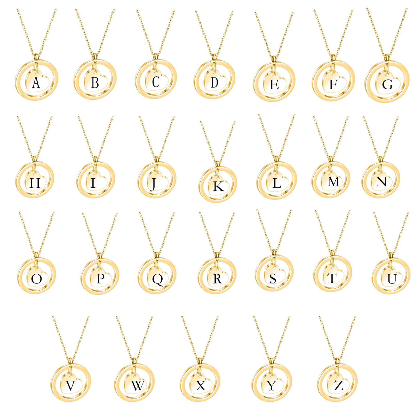 

Fashion Stainless Steel Letter Necklace For Women A-Z Alphabet Letter Pendant Necklaces Personalization Pendant Jewelry Gifts