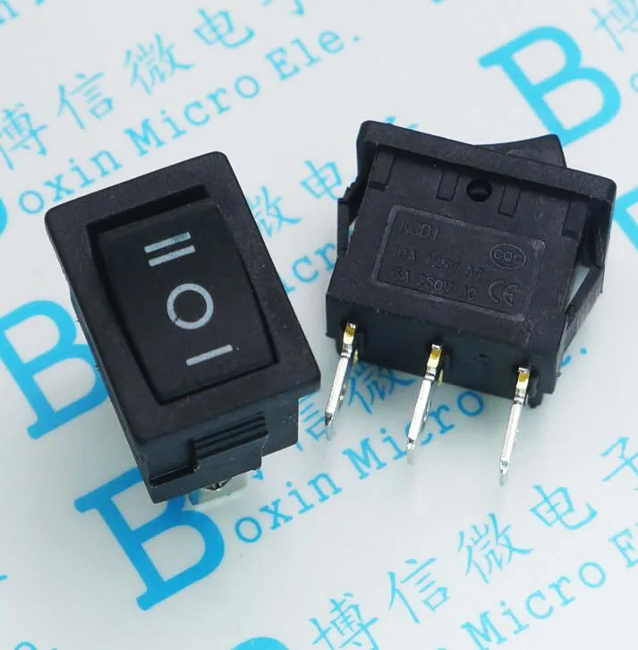 10 шт./лот 15*21 мм 3PIN ВКЛ./ВЫКЛ./вкл. G120 кулисный переключатель лодки 6A/250V 10A/125V KCD1