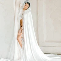 silk satin hooded wrap bracelet with lace wedding bolero cape cloak custom made high quality bridal jacket mantle