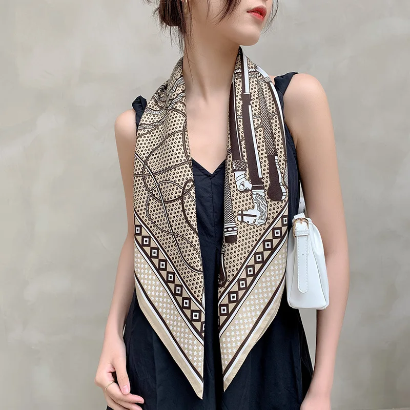 

scarf 100% silk feeling wraps Headscarf Female bufanda mujer echarpes Coverups Hijabs Bufand de seda Foulard en soie solar playa