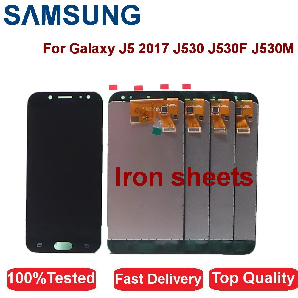 5 unid/lote J530 железные листы ЖК дисплей для Samsung Galaxy J5 Pro 2017 j530m J530F сенсорный экран