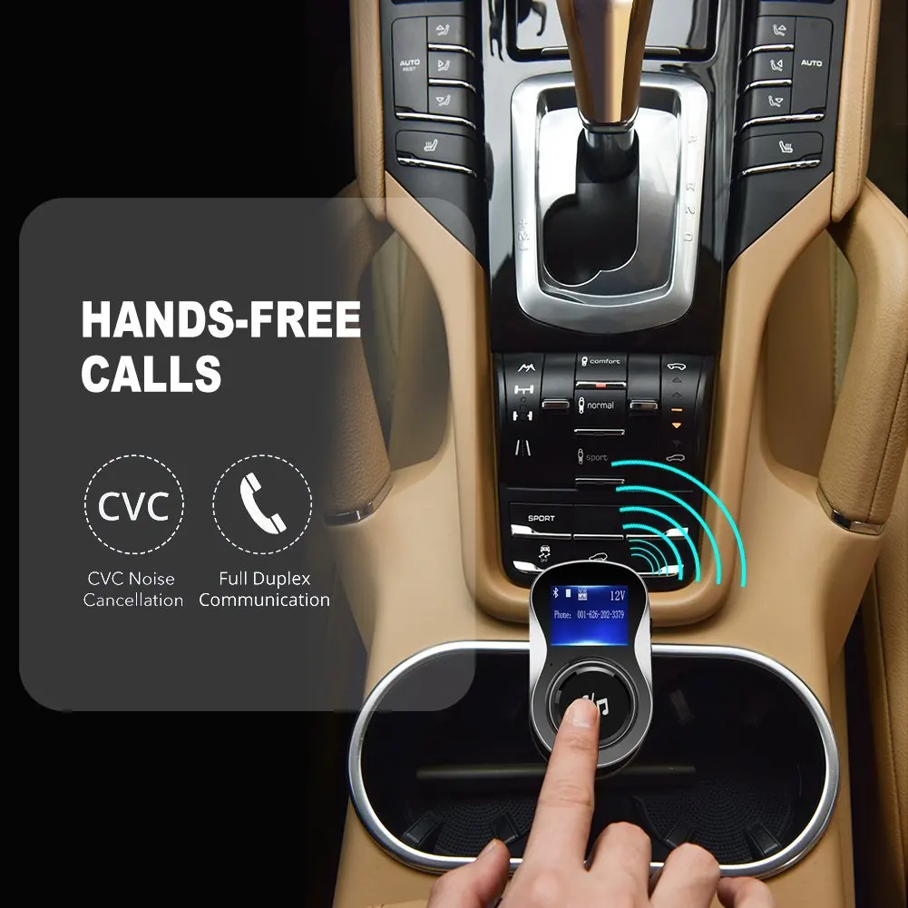 Bluetooth FM передатчик автомобильный модулятор аудио адаптер приемник беспроводной