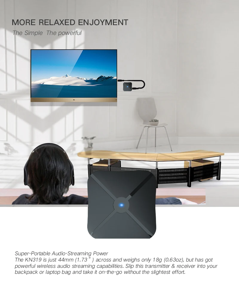 Bluetooth-совместимый 4 2 приемник и передатчик беспроводной адаптер 2в1 аудио с 3 5 мм AUX