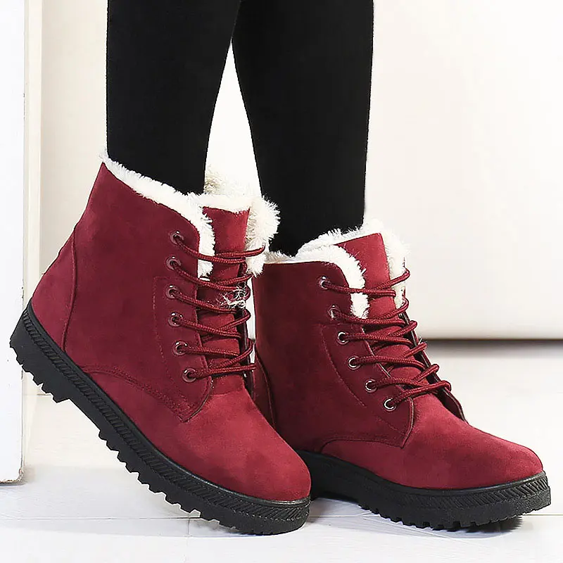 

Fashion warm snow boots 2018 heels winter boots new arrival women ankle boots women shoes warm fur plush Insole shoes womanjmk90